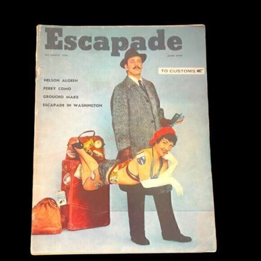 Vintage June 1958 Escapade Magazine: Nelson Algren, Washington DC Cheesecake